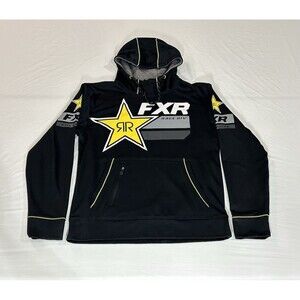 Men's FXR Race Division Tech Hooded Pullover Sweatshirt Rockstar Energy H2